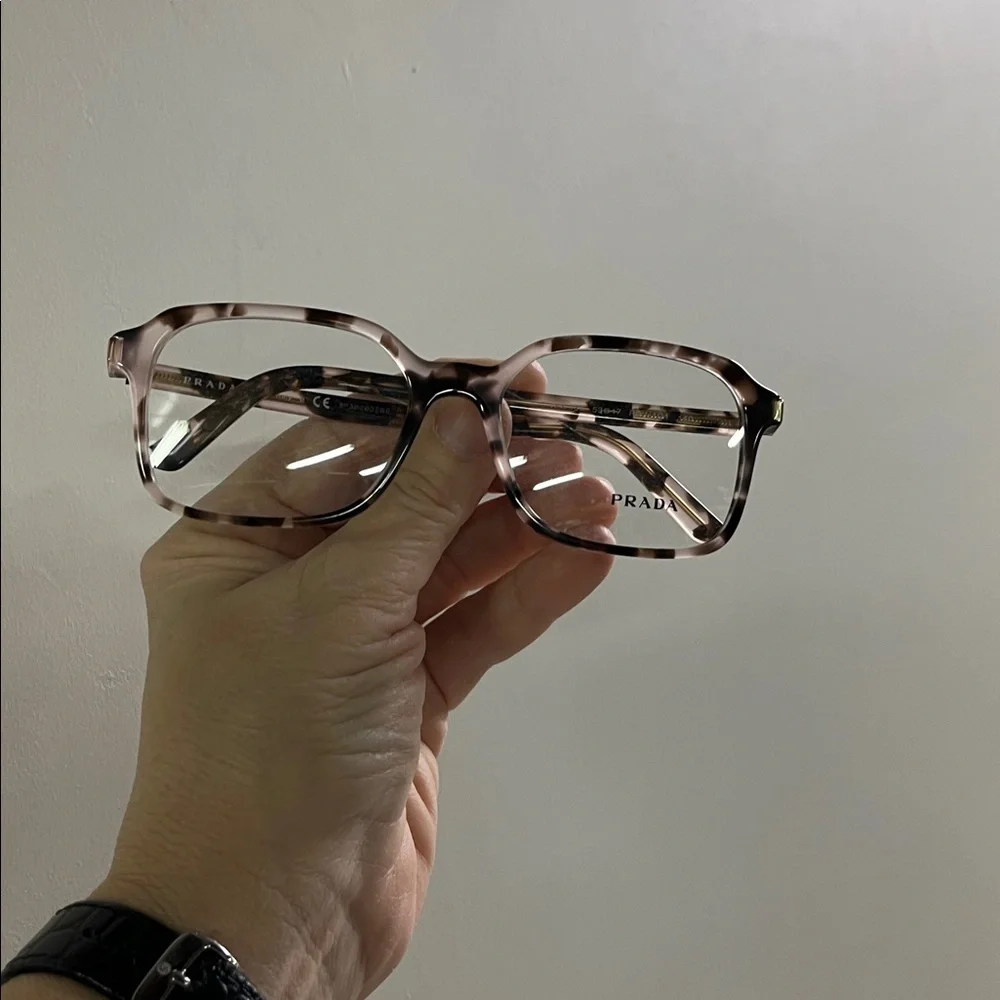 PRADA VPR03X NWOT Orchid Tortoise Acetate 53-17-140 Preppy Career Eyeglass Frame